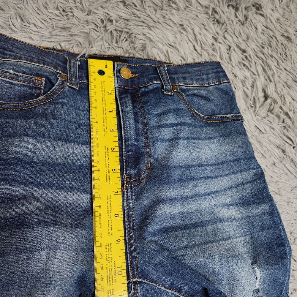 Kendall + Kylie The Kontour High Rise Skinny Jeans Women Size 28 Blue Distressed - Picture 5 of 14
